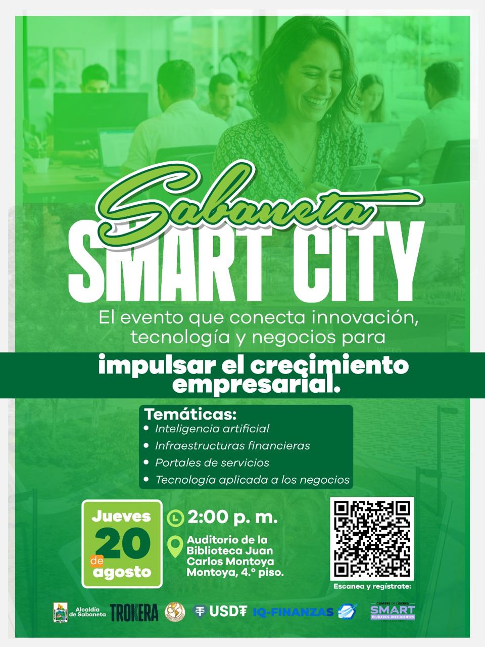 Sabaneta Smart City 2026: innovación, tecnología y negocios para construir la ciudad del futuro